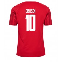 Camisa de Futebol Dinamarca Christian Eriksen #10 Equipamento Principal Mundo 2022 Manga Curta